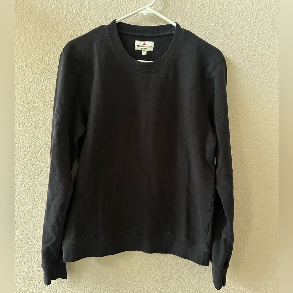 NWT American Giant Black Crewneck